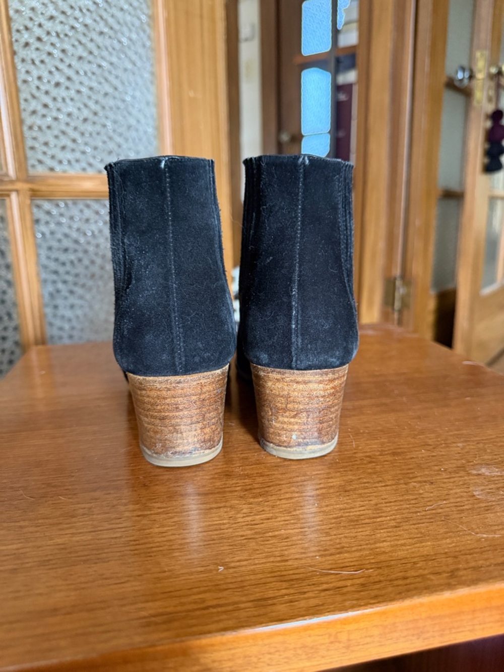 Vince Black Suede Women's Ankle Boots size 36 - Picture 3 of 5